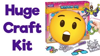 Unboxing Huge Craft Kit 🌈🤓🎉 DIY Window Art Kit  Art and Craft [upl. by Clint]