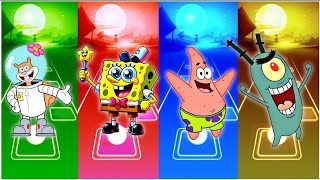 Sandy Cheeks 🆚 SpongeBob 🆚 Patrick Star 🆚 Plankton  Tiles Hop [upl. by Anoel]