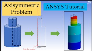 Axisymmetric analysis using ANSYS workbench [upl. by Eynobe]