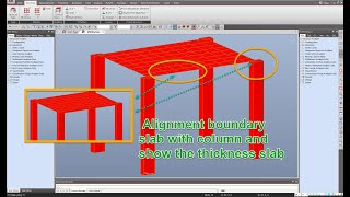 How to alignment and show thickness slab in Midas Gen 2021 [upl. by Merlin385]