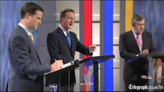 2 Min Election  16th April Gary Barlow endorses David Cameron post leaders debate [upl. by Ferrell953]