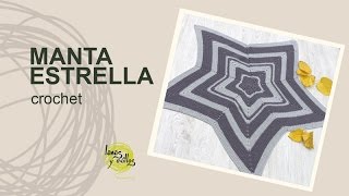 Tutorial Manta Estrella Crochet o Ganchillo en Español [upl. by Zicarelli]