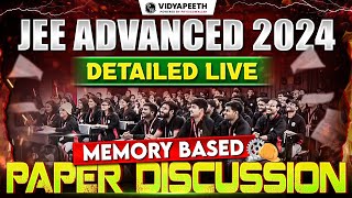 JEE Advanced 2024 Detailed Live Memory Based Paper Discussion 🔥 PW Vidyapeeth [upl. by Yeleek993]