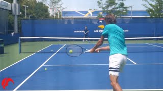 Zverev Backhand Slow Motion  Court Level View [upl. by Eenert]