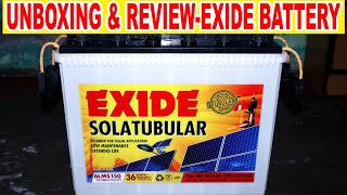 Unboxing amp Review of Exide SolaTubular Battery  Exide Battery  Best Inverter Battery 🔋 [upl. by Monika]