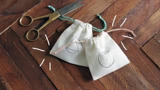 EASY DIY DRAWSTRING BAGS [upl. by Inavihs]