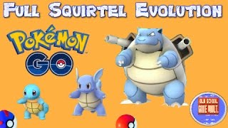 Pokemon Go  Full Squirtle Starter Pokemon Evolution to Wartortle amp Blastoise [upl. by Milford]