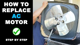 How To Replace Air Conditioner Condenser Fan Motor [upl. by Ahseihs51]