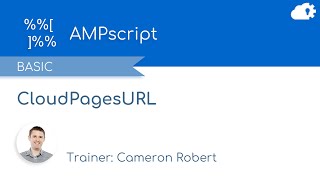 AMPscript CloudPagesURL in Salesforce Marketing Cloud [upl. by Clyte545]