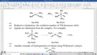 22 22 Oxidative Addition and Reductive Elimination [upl. by Attenor998]