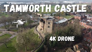 Tamworth Castle Staffordshire 4K Drone [upl. by Hplodur682]