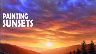 How to Paint a Gorgeous Sunset  Acrylic Painting [upl. by Arias903]