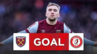 GOAL  Jarrod Bowen  West Ham United 10 Bristol City  Third Round  Emirates FA Cup 202324 [upl. by Wallinga]