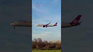 Virgin Atlantic Airbus A3501000 Arrives Home [upl. by Ahtreb652]