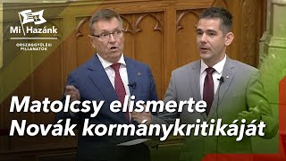 Bedőlt családpolitika Matolcsy elismerte Novák kormánykritikáját [upl. by Essila221]