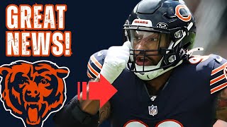 Chicago Bears Just Got A Triple Dose Of Good News [upl. by Jena]