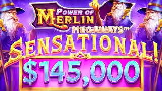 Power of Merlin Megaways SENSATIONAL Bonus Buy Gambles [upl. by Eyk919]