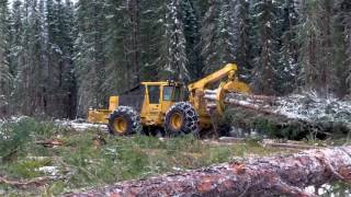 Tigercat 632E Skidder in Alberta [upl. by Manon965]