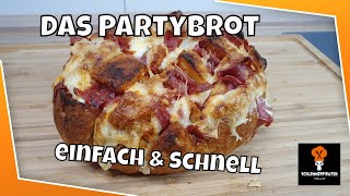 schnelles PARTYBROT  Rezept  Schlemmerpiraten [upl. by Atirres]