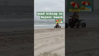 Quad biking at Raysut beach ⛱️ Salalah Oman quadbike beach youtubeshorts ytshorts shortvideo [upl. by Etnad]