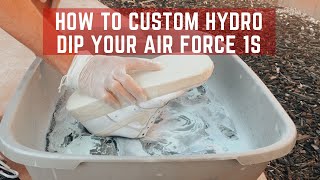 How to Custom Hydro Dip Nike Air Force 1s on a BUDGET Tutorial [upl. by Renrag701]