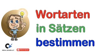 Wortarten in Sätzen bestimmen [upl. by Nob635]