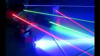 BIG SCARY LASERS 46W of Blue Green Red and Violet Lasers [upl. by Candy]