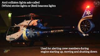 Anti collision lights of helicopter  Beacons lights  Strobe lights [upl. by Drolet]