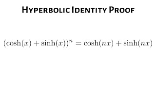 Prove that coshx  sinhxn  coshnx  sinhnx [upl. by Norak674]