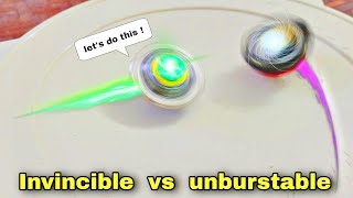 unburstable vs invincible beyblade fight [upl. by Oeht791]