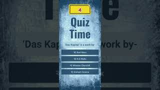 ‘Das Kapital’ is a work by quiztime bcs quiz study education [upl. by Talanian239]