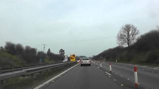 Driving On The M50 Motorway From J2 Bury Court Interchange To J1 Tewkesbury Gloucestershire England [upl. by Ecirtael]