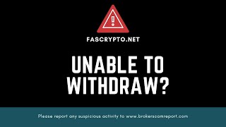 fascryptonet Review Unable to Withdraw Issue [upl. by Sullecram]