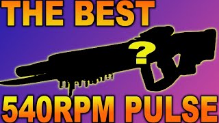 How To Craft THE BEST 540rpm Destiny 2 Pulse Rifle [upl. by Soiritos]