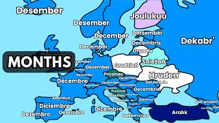 European Languages COMPARISON  Months [upl. by Nylaras987]