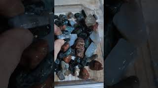 Tumbled Rocks Stage 1 Actinolite And Tremolite rockcollecting rockhounders [upl. by Andeee]