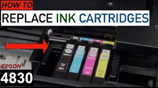 EPSON WorkForce WF 4830 Ink Replacement [upl. by Netty]