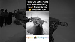 SnoCat hovering over a crevasse during the Transantarctic Expedition 1954🤔 Shorts NamaskarOdisha [upl. by Tapes]