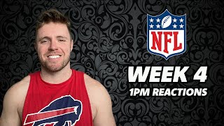 NFL Week 4 1PM Games Reaction [upl. by Brabazon]