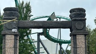 Kings Dominion Vlog 63  Rapterra Construction Wing Slide Element [upl. by Aliek416]