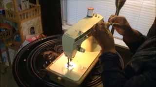 Singer Sewing Machine 252 Fashion Mate HOW TO WIND THE BOBBIN Part 2 [upl. by Lefton]