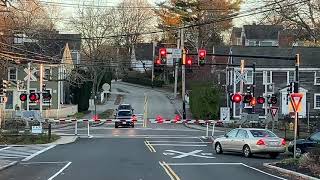 MBTA Commuter Rail  Greenbush Line Hersey Street Crossing Hingham [upl. by Herc273]