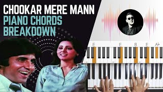 Chookar Mere Mann Ko Kiya Tune Kya Ishara  Kishore Kumar  Piano Chords Breakdown [upl. by Wobniar]