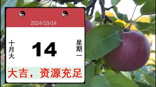 每日运势10142024吉日，资源丰富，利于发展当值星宿，生肖属相，男女阴阳，今日五行投资时机，财福方位，天道养生，趋利避害，吉祥如意上帝视角修行高维智慧灵气中国儒佛 道太极 [upl. by Bridgette757]