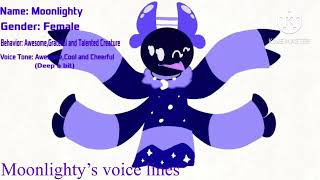 Moonlighty’s voice lines for karoanimation Again [upl. by Atoiganap]