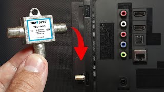 Put 1 Splitter On Your TV And Release All Free Channels On Smart TV  How To Make Digital TV Antenna [upl. by Nnylirehs]