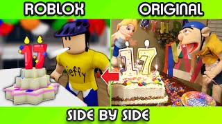 SML Movie vs SML ROBLOX Jeffys 17th Birthday Side by Side [upl. by Atinahs]