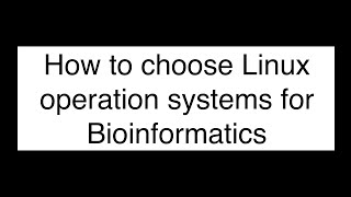 Bioinformatics Operating Systems Overview [upl. by Oribel]