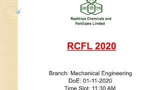 RCFL 2020  Expected Cutoff  Mechanical Engineering [upl. by Yrrep]