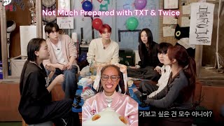 TXT amp Twice on Not Much Prepared with Youngji Reaction [upl. by Aili]